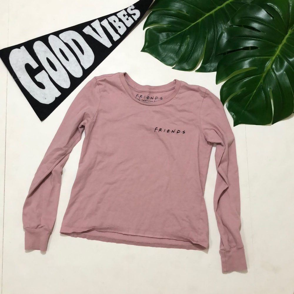 Friends Pink Long Sleeve Tee, Girls Small 7-8